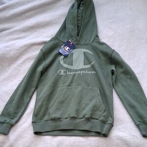 Champion Olive Green Unisex Pullover Hoodie